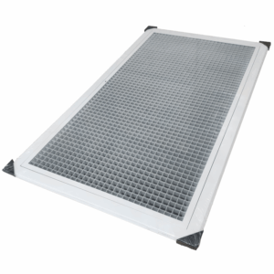 Return Air Grille, 1500 x 400 Egg Crate Hinged Filtered #4820